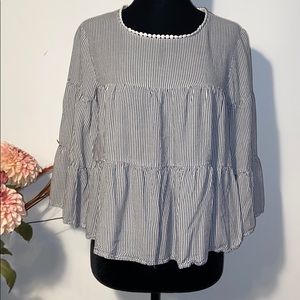 🦋3/$25🦋Falls Creek babydoll 3/4 sleeve top,small